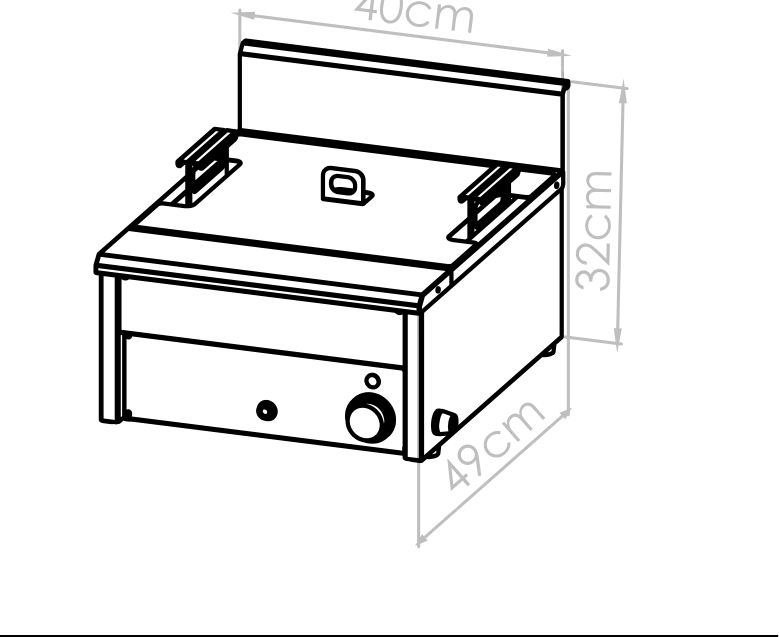 Diagrama técnico de Freidora churros 12 lt