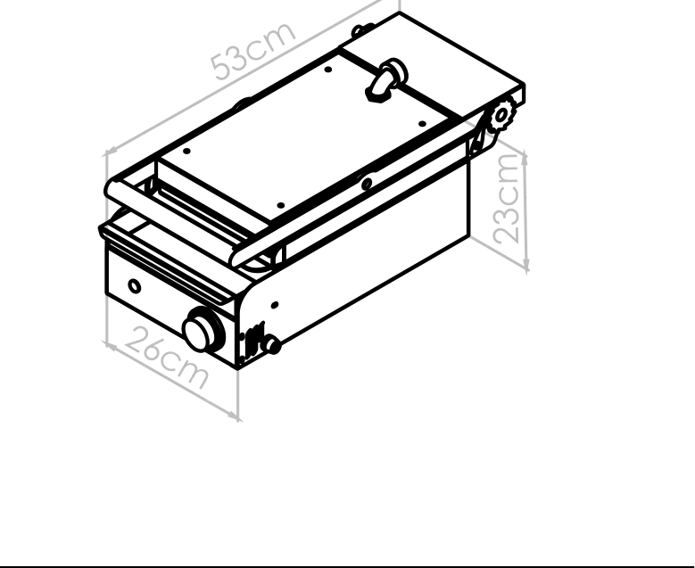 Diagrama técnico de Grill 30x20
