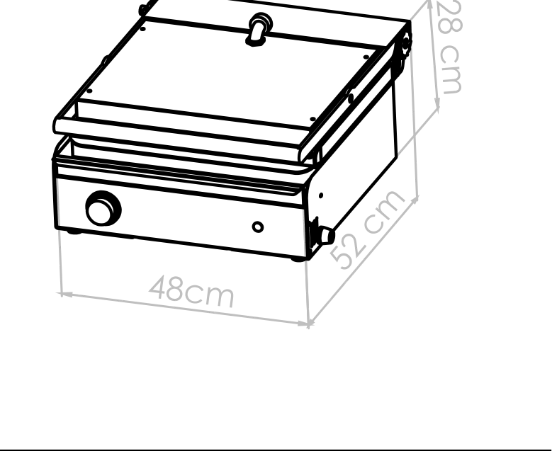Diagrama técnico de Grill 30x40