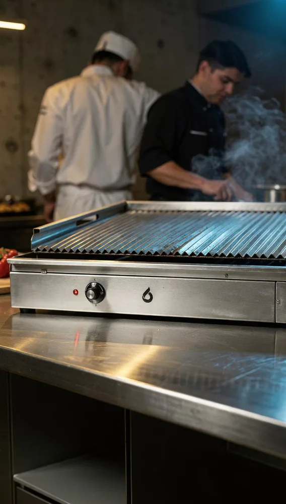 Parrilla con tapa acanalada G